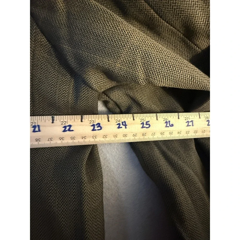 Chaps Ralph Lauren Blazer Sport Coat Mens 48 Green Wool Herringbone Tweed Jacket